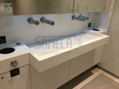 Настенный бесконтактный кран SLU 43B арт: 03435 Sanela Чехия (фото, схема)