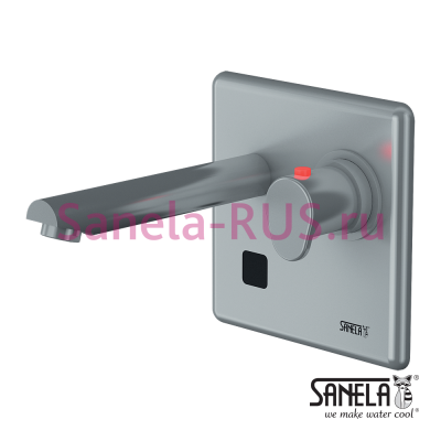 Настенный бесконтактный смеситель SLU 04HT25 арт: 43047 Sanela Чехия (фото, схема)