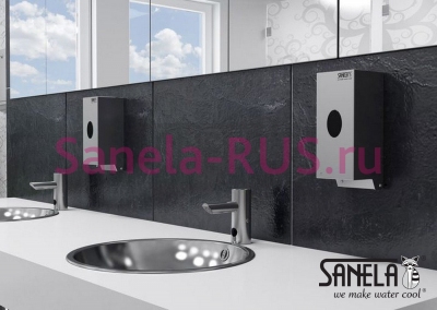 Автоматический дозатор жидкого/гелевого мыла и дезинфекции SLZN 71E арт: 85717 Sanela Чехия (фото, схема)