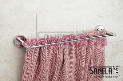 Нержавеющий двойной полотенцедержатель SLZD 11 арт: 62110 Sanela Чехия (фото, схема)