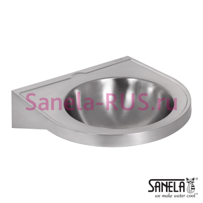 Нержавеющая раковина для инвалидов глянцевая SLUN 47 арт: 93470 Sanela Чехия (фото, схема)