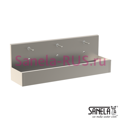 Нержавеющая раковина коллективная 1900мм SLUN 81E арт: 93811 Sanela Чехия (фото, схема)