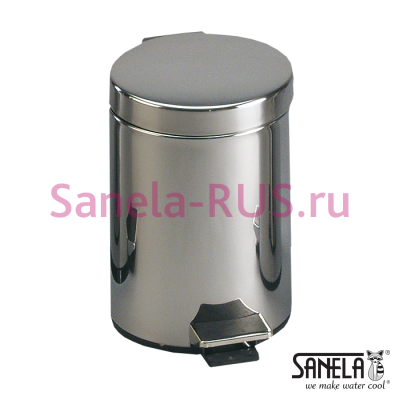 Нержавеющее мусорное ведро с педалью SLZN 11X арт: 95111 Sanela Чехия (фото, схема)